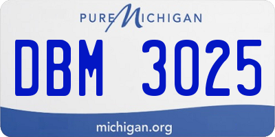 MI license plate DBM3025