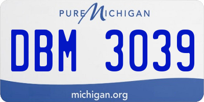 MI license plate DBM3039