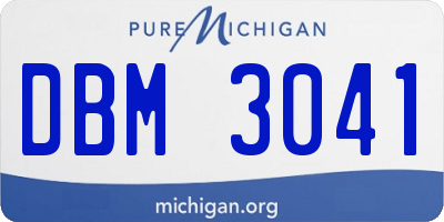MI license plate DBM3041