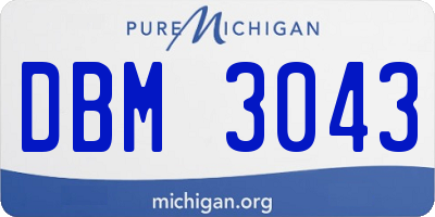 MI license plate DBM3043