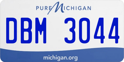 MI license plate DBM3044