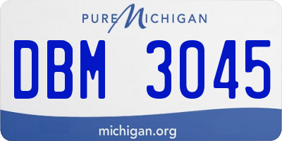 MI license plate DBM3045