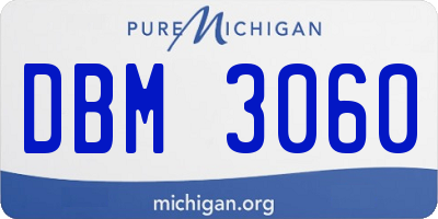 MI license plate DBM3060