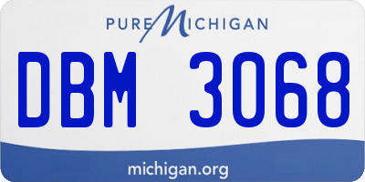 MI license plate DBM3068