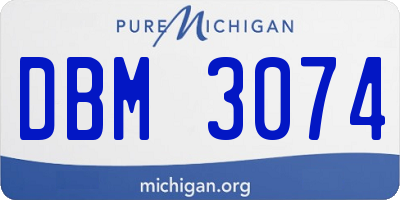 MI license plate DBM3074