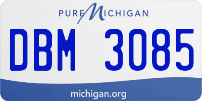 MI license plate DBM3085