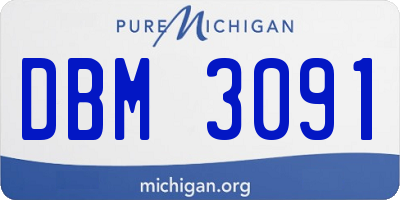MI license plate DBM3091