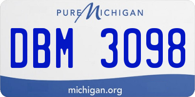 MI license plate DBM3098