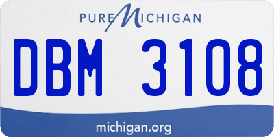 MI license plate DBM3108