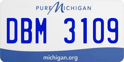 MI license plate DBM3109