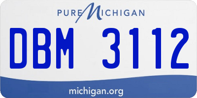 MI license plate DBM3112