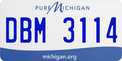 MI license plate DBM3114