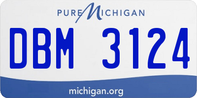 MI license plate DBM3124