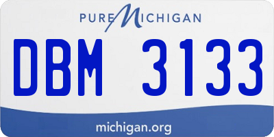 MI license plate DBM3133