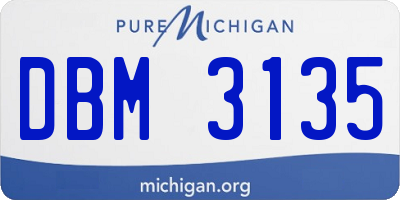 MI license plate DBM3135