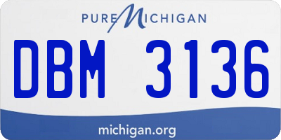 MI license plate DBM3136