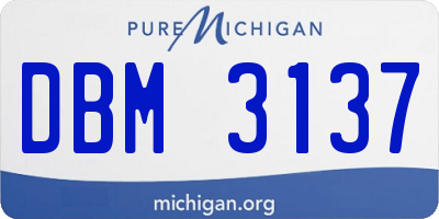 MI license plate DBM3137