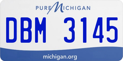 MI license plate DBM3145