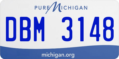 MI license plate DBM3148