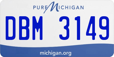 MI license plate DBM3149