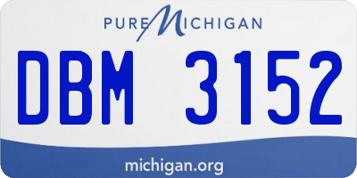 MI license plate DBM3152