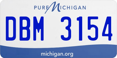 MI license plate DBM3154