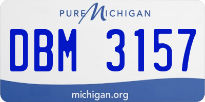 MI license plate DBM3157