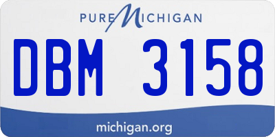 MI license plate DBM3158
