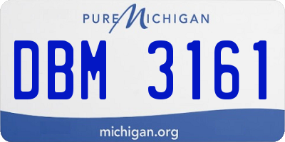 MI license plate DBM3161
