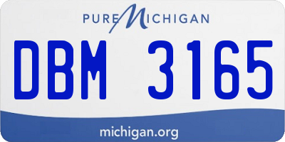 MI license plate DBM3165