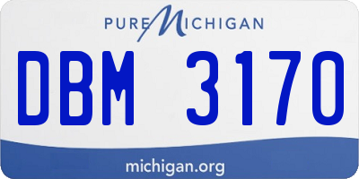 MI license plate DBM3170