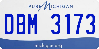 MI license plate DBM3173
