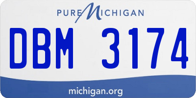 MI license plate DBM3174