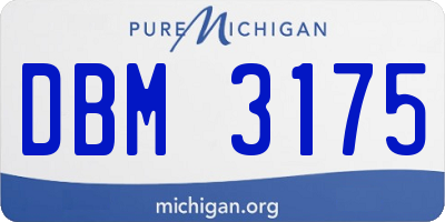 MI license plate DBM3175