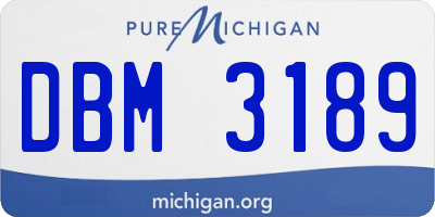 MI license plate DBM3189