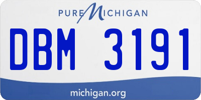 MI license plate DBM3191