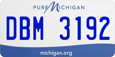 MI license plate DBM3192