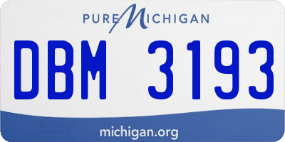 MI license plate DBM3193