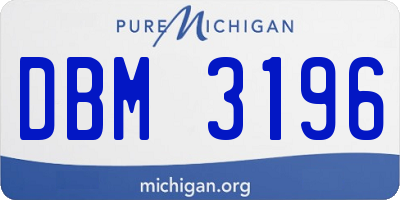 MI license plate DBM3196