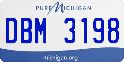 MI license plate DBM3198