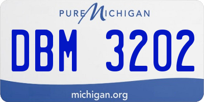 MI license plate DBM3202