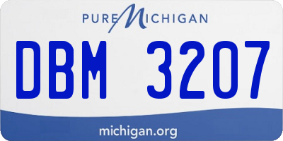 MI license plate DBM3207