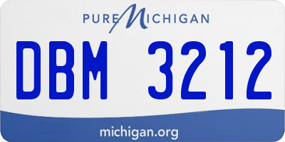 MI license plate DBM3212
