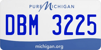 MI license plate DBM3225
