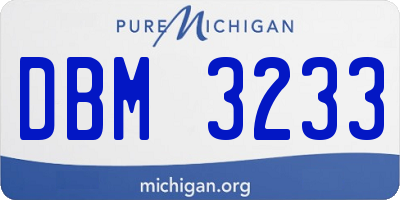 MI license plate DBM3233