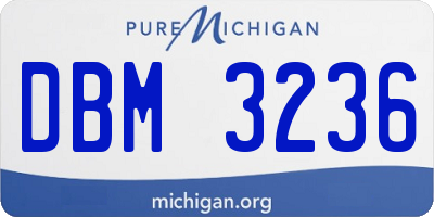 MI license plate DBM3236