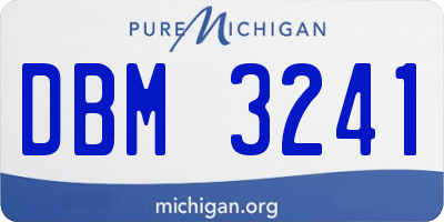 MI license plate DBM3241