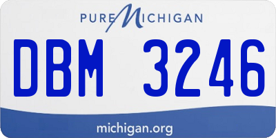 MI license plate DBM3246