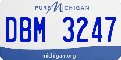 MI license plate DBM3247