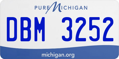 MI license plate DBM3252